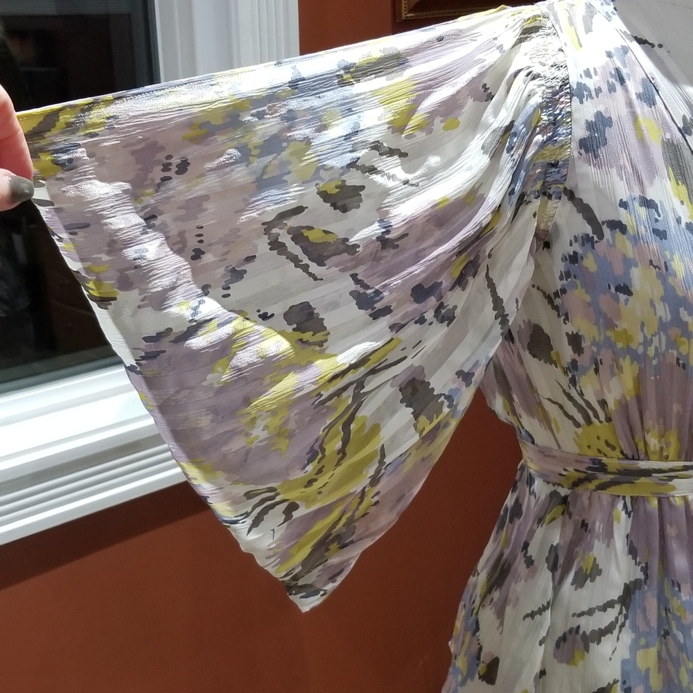 BCBGMAXAZRIA print silk blouse